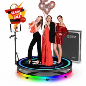 360 Photo Booth Machine for Parties 31.5inch PRO with RGB Ring Light