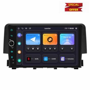 JOYING Car Radio for Honda Civic 2016-2021 Android 12 Car Stereo 9 Inch Head Unit 8GB+128GB with Wireless Carplay Android Auto Mirror Link GPS Navigation Bluetooth 5.0 HDMI Output(JY-HZ145N8)