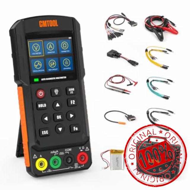 CMTOOL Multimeter Tester Digital Multimeter Oscilloscope DC 1000V AC 700V Voltage Tester DC AC Current Ohm Volt Amp Meter Voltmeter Resistance Frequency Continuity Tester Multi Test Leads Probes Kit