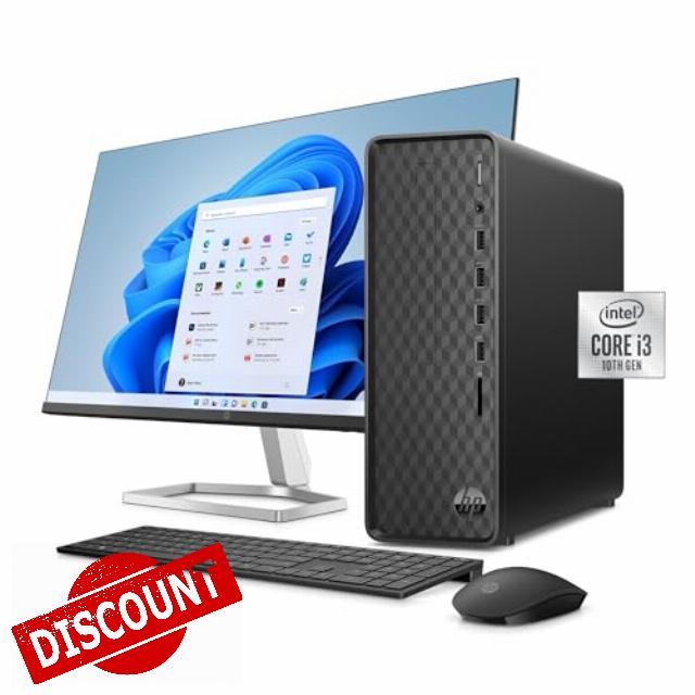 HP Slim Desktop Computer and 27" FHD Monitor