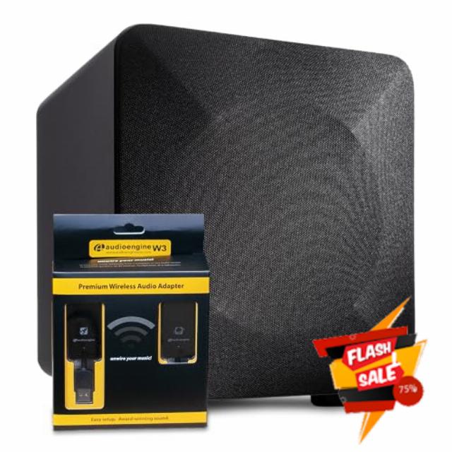 Audioengine S6 Wireless Subwoofer - 210W Compact Desktop Sound Subwoofer