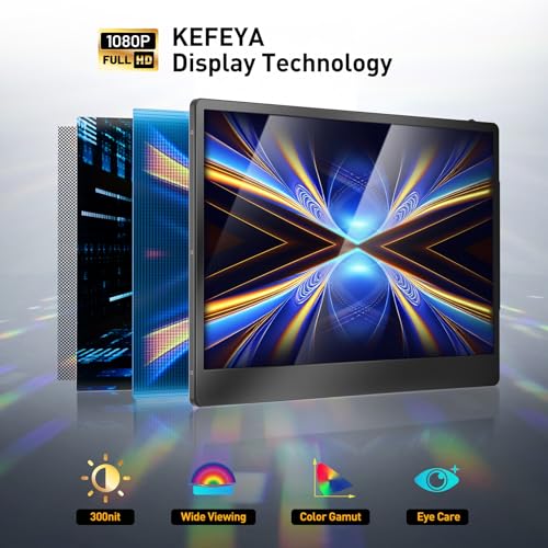 14.2" Portable Triple Monitor for Laptop with Full HD IPS Display