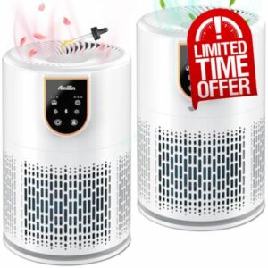 Aircillin 2-Pack Air Purifiers for Bedroom with H13 True HEPA Filter