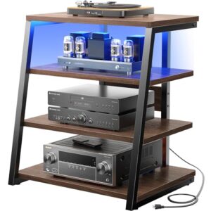 Corner TV Stand with LED Lights