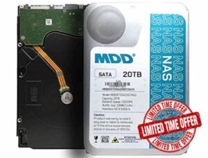 MDD (MD20TSATA25672NAS) 20TB 7200 RPM 256MB Cache SATA 6.0Gb/s 3.5" Internal NAS Hard Drive - 5 Years Warranty (Renewed)
