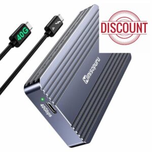 Minisopuru 40Gbps M.2 NVMe SSD Enclosure with Thunderbolt Cable