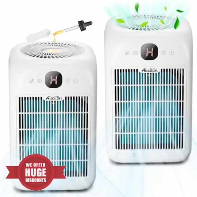 Aircillin 2-Pack Air Purifiers for Home Large Room Up to 690 Sq Ft Each One