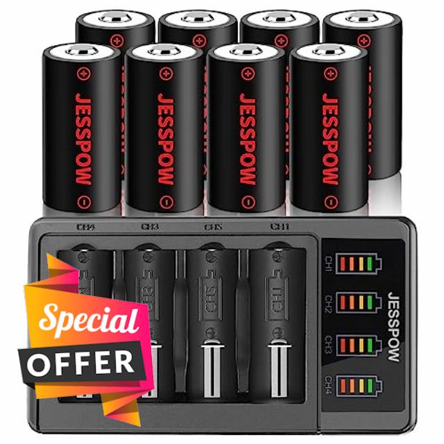 JESSPOW 8 Pack Rechargeable Battery for Arlo