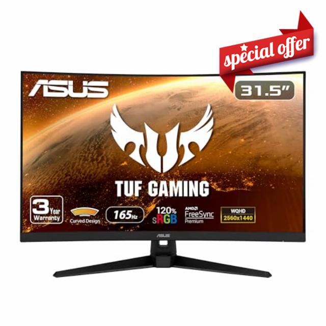 ASUS TUF Gaming 32" 1440P HDR Curved Monitor (VG32VQ1B) - QHD (2560 x 1440)