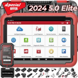 LAUNCH X431 PROS V+ 5.0 Elite Bidirectional Scan Tool with 2024 Newly Released DBSCar VII Connector