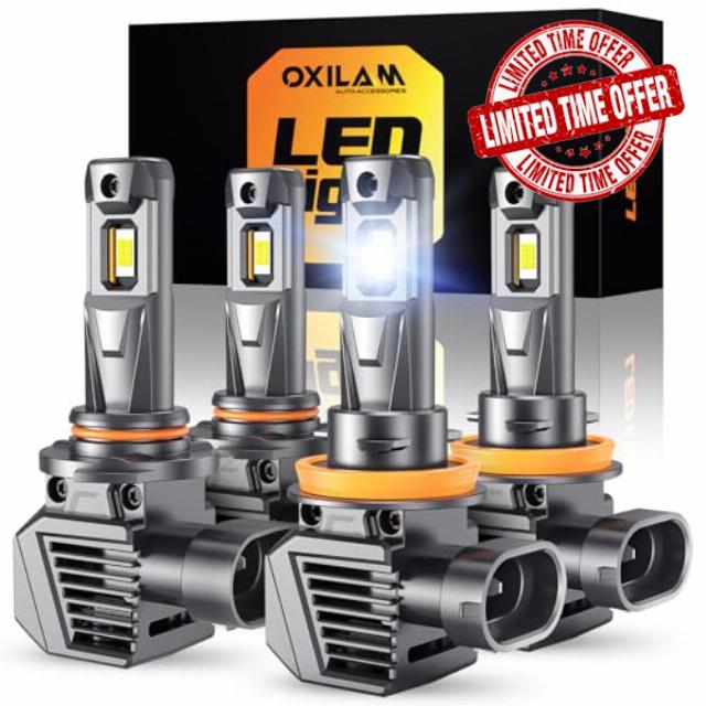 OXILAM H11 9005 LED Light Bulbs Combo