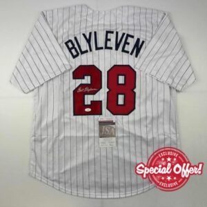 Autographed/Signed Bert Blyleven Minnesota Pinstripe Baseball Jersey JSA COA