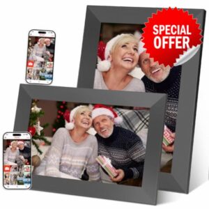 [Birthday Gift] QCREA 10.1 Inch Smart WiFi Digital Photo Frame 1280x800 IPS LCD Touch Screen