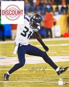 Kam Chancellor Autographed 16x20 Photo Seattle Seahawks Super Bowl 48 SB XLVIII MCS Holo Stock #220839 - Autographed NFL Photos