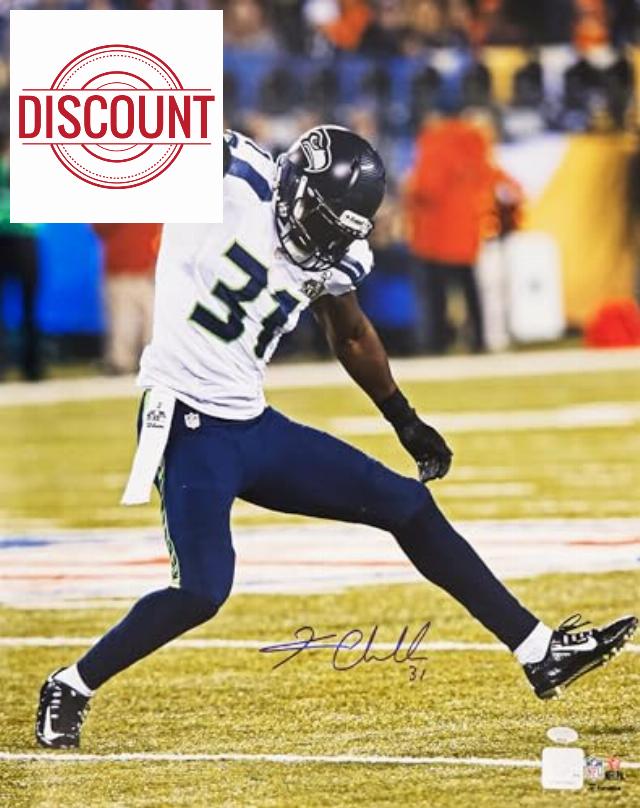 Kam Chancellor Autographed 16x20 Photo Seattle Seahawks Super Bowl 48 SB XLVIII MCS Holo Stock #220839 - Autographed NFL Photos