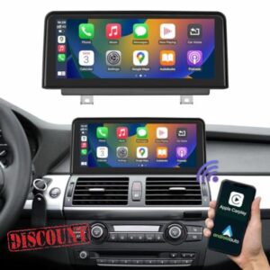 Road Top 10.25 Inch Car Touchscreen Wireless CarPlay Car Stereo Receiver for BMW X5 X6 Series E70/E71 2007-2009 Year with CCC System