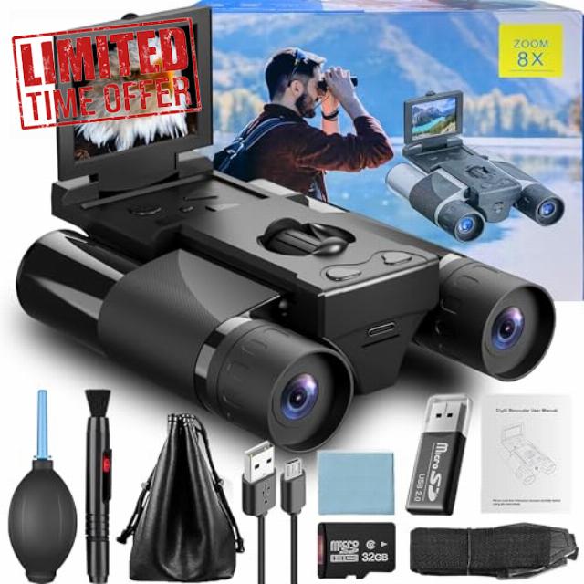 Digital Binoculars with 40MP Camera | 10x Optical Zoom | 8X Digital Zoom | 2.5K Videos | HD Quality | Ideal for Concerts