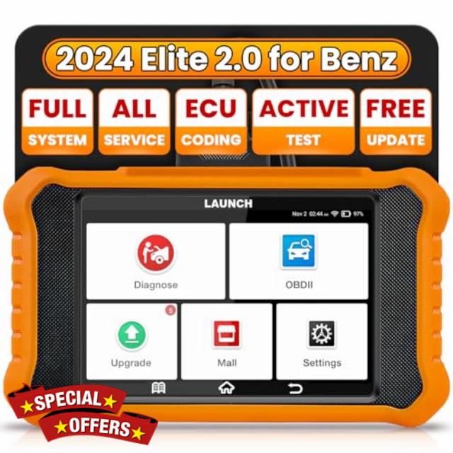 LAUNCH X431 Elite 2.0 Pro Bidirectional OBD2 Scanner Fit for Mercedes-Benz MB Sprinter Maybach