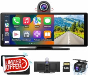 2024 Newest Carpuride W903 Wireless Apple Carplay Android Auto Car Stereo with 2.5K Dash Cam