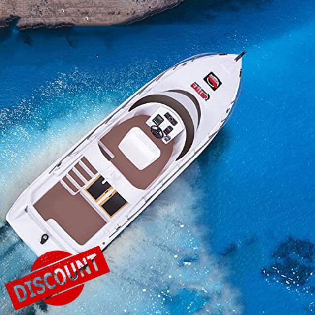 QIYHBVR Luxury RC Yacht Wireless Electric RC Boat Speed 20km/h Simulation Cabin Interior High-Speed RC Boat Summer Outdoor Water Toy Boat Gifts for Children and Adults