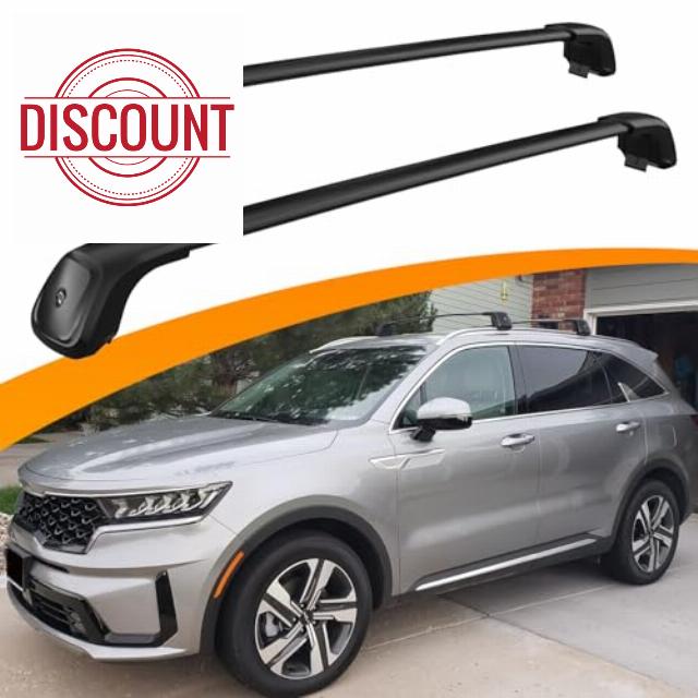 Snailfly Upgraded Roof Racks Cross Bars Fit for 2021-2024 KIA Sorento & Sorento Hybrid Heavy Duty Cargo Carrier Lockable Crossbars (Not for X-Line)