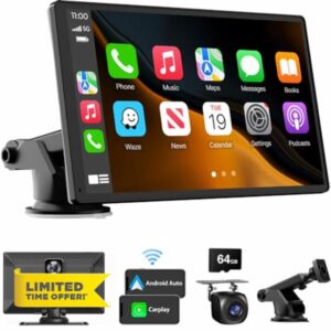 Laviay Wireless Carplay Touchscreen with 4K Dash Cam