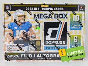 2023 Panini Donruss Football Mega Box - 1 Autograph On Average (60 Cards Total)