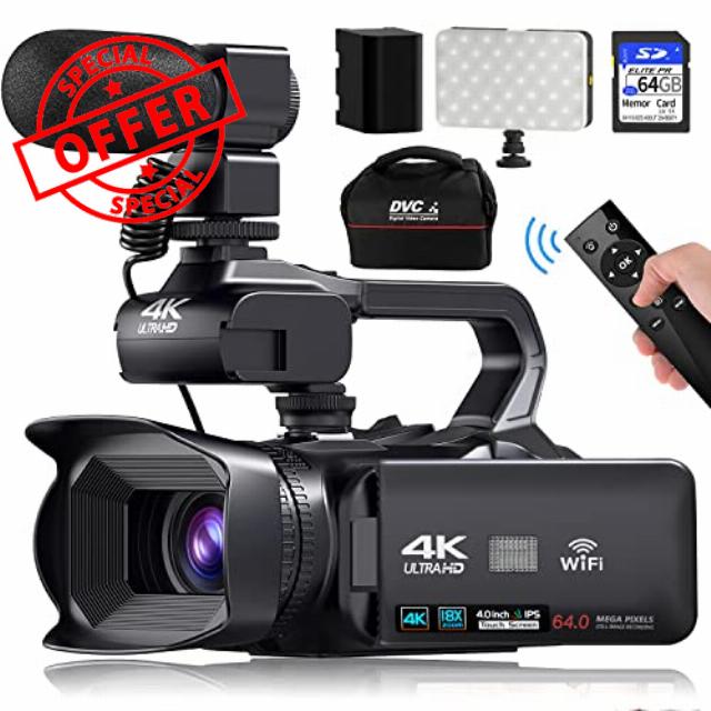 VETEK Video Camera 4K Camcorder