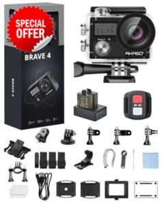 AKASO Brave 4 Action Camera 4K 30fps Ultra HD WiFi Sport Cameras with 170° FOV