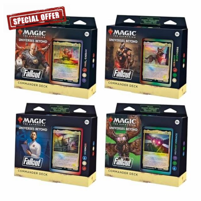 Magic: The Gathering Fallout Commander Deck Bundle – Includes All 4 Decks (1 Hail Caesar