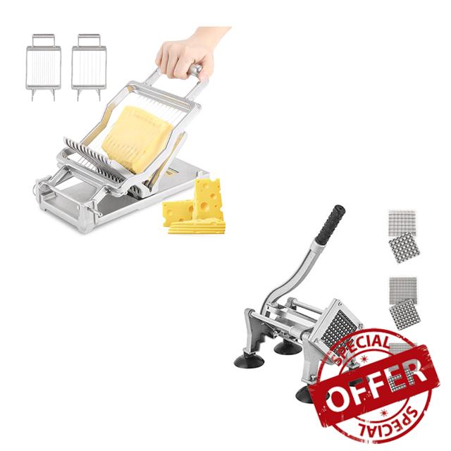 Huanyu Commercial Cheese Slicer& Manual French Fry Cutter