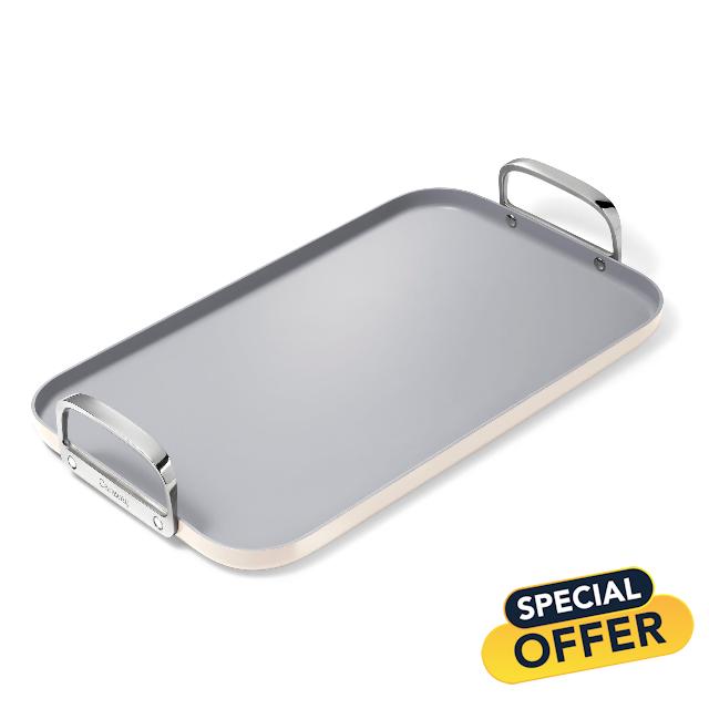Caraway Double Burner Griddle - 19x12” Griddle Pan - Non-Stick Ceramic Coated - Non Toxic