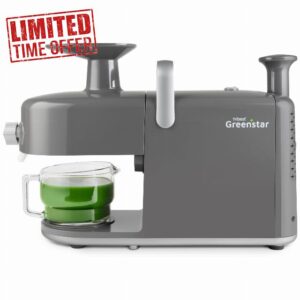 Tribest Greenstar 5 GS5 All Stainless Steel Twin Gear Cold Press Masticating Juicer with Easy Clean Housing