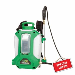 FlowZone Cyclone 3 Battery Powered Backpack Sprayer - Variable-Pressure 5-Position Electric Lawn & Garden Sprayer - 4 Gallon