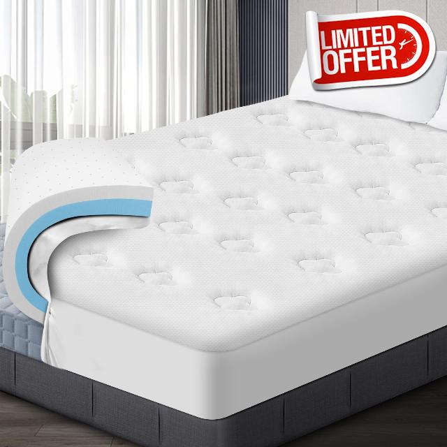 HOMCA Memory Foam Mattress Topper Queen Size