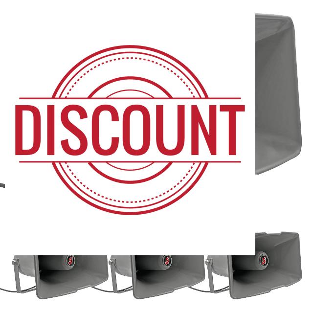 5 CORE 4 Pieces Outdoor PA Horn Speaker 6.5 x 12.5 Inch 350 Watt PMPO Loud Sound Megaphone Driver Horns w 400Hz-5KHz Frequency