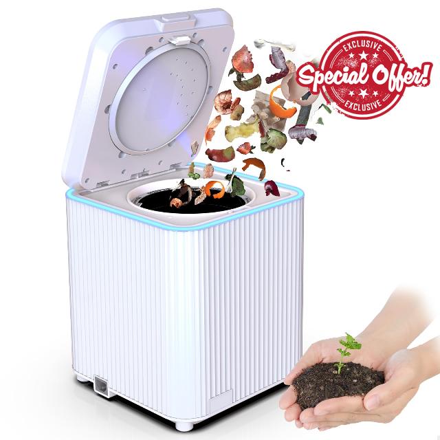 SQUEEZE master Electric Kitchen Composter-Smart Kitchen Waste Composter-3.5L/0.92 Gallons Compost Machine for Kitchen-Turn Garbage into Treasure-Drying、Crushing and Fermentation Functions