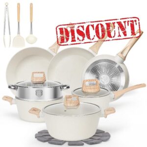 SODAY 17 Pcs Pots and Pans Set Non Stick