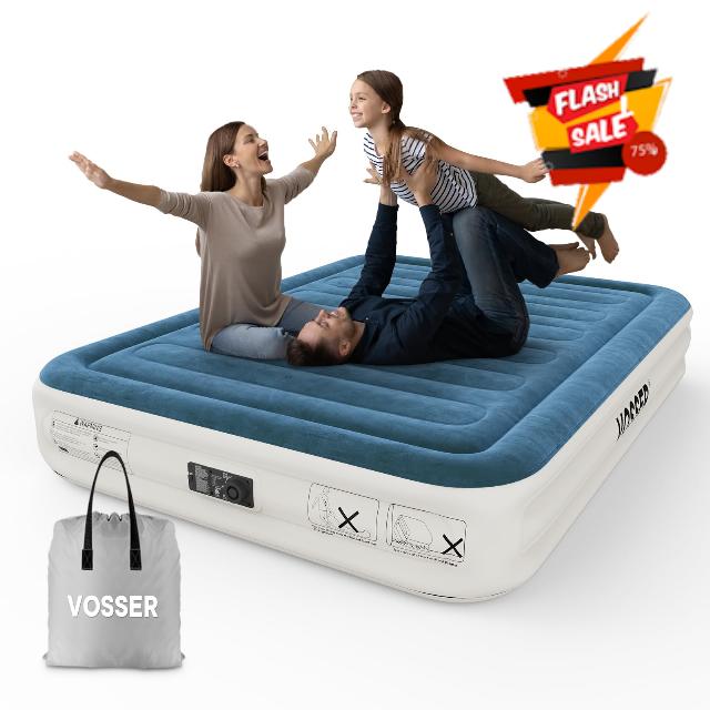 VOSSER Queen Air Mattress with Built-in Pump