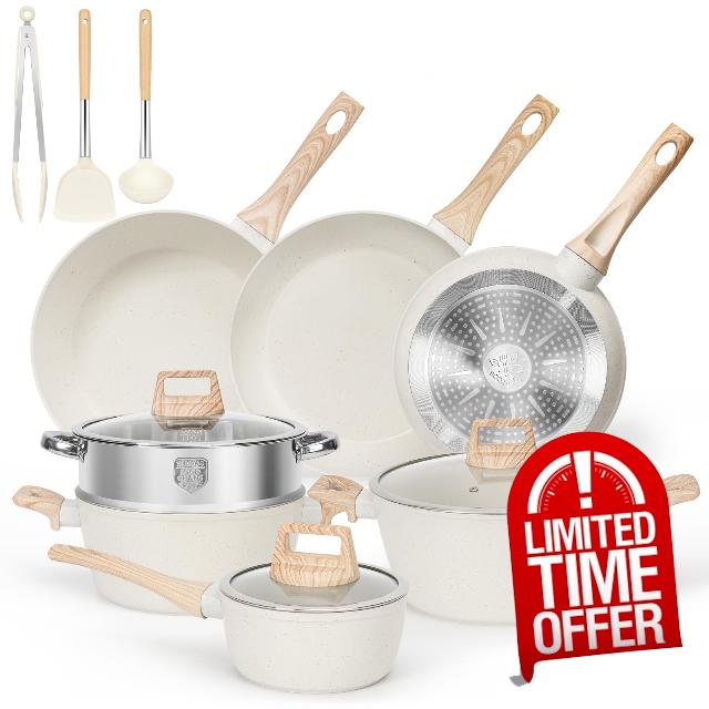 SODAY Pots and Pans Set Non Stick