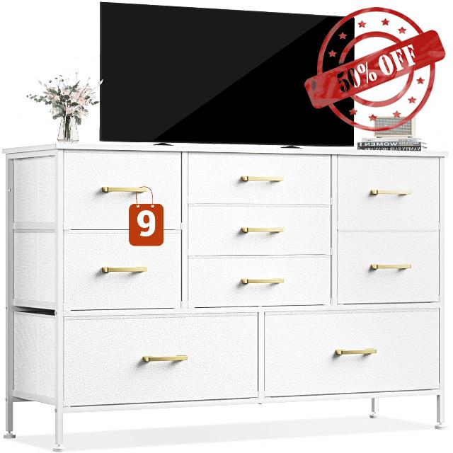 GipGiper Wide Dresser TV Stand for 55” TV