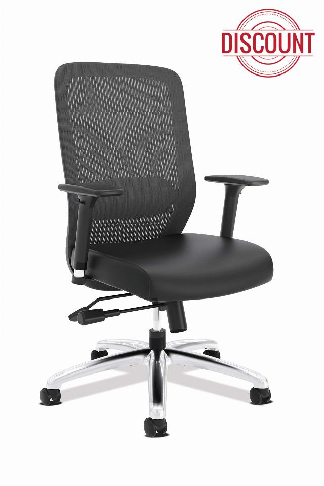 HON Exposure Task Mesh High-Back Computer Chair with Leather Seat for Office Desk