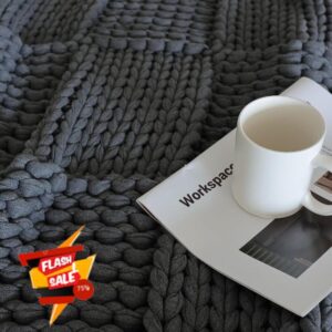 Feabuccy Handmade 10 lb Soft Knitted Weighted Blanket