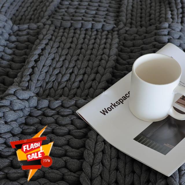 Feabuccy Handmade 10 lb Soft Knitted Weighted Blanket