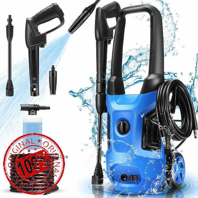 Commowner 3800 PSI Electric Pressure Washer 4.0 GPM High Power Machine with All-in-one Adjustable Nozzle and Soap Bottle for Car Washing