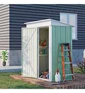 Outsunny 9 x 6FT Garden Storage Shed, Metal Outdoor Storage Shed House with Floor Foundation, Ven...