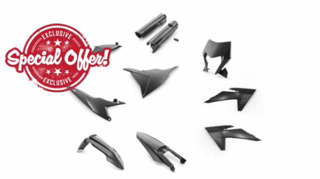Genuine KTM Black Dirt Bike Body Kit Enduro Version. Contains All Plastic Pieces in One Box