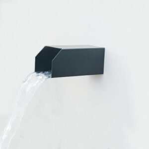 316 Stainless Steel Spillway Waterfall Accent Scupper with Integrated Spray Baffle for Landscape Decor