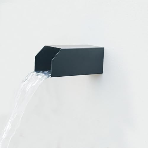316 Stainless Steel Spillway Waterfall Accent Scupper with Integrated Spray Baffle for Landscape Decor