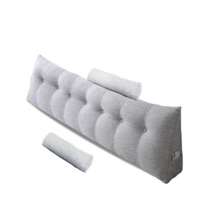 Backrest Positioning Support Bed Bolster Rest Reading Pillow with Removable Cover Soft Headboard Cushion Backrest Pillow for Sitting in Bed